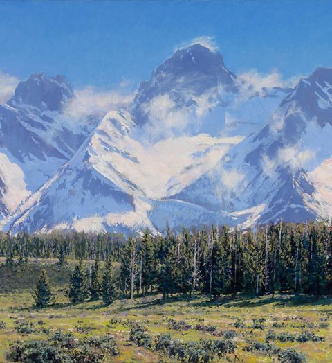 large-Davis Perkins - Sawtooth Mountains_ ID - oil on canvas 24 x 36